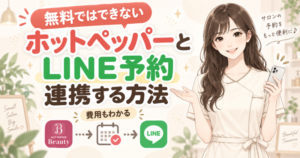 ホットペッパーとLINE予約を連携する方法と費用。無料ではできない