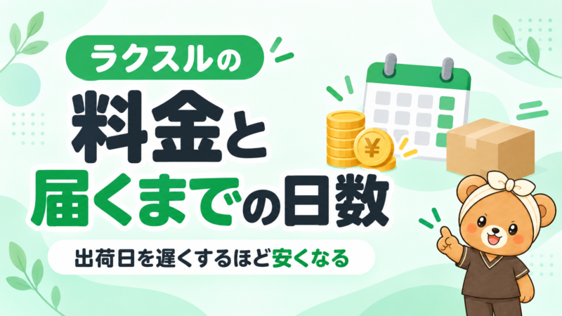 ラクスルの料金と届くまでの日数。出荷日を遅くするほど安くなる